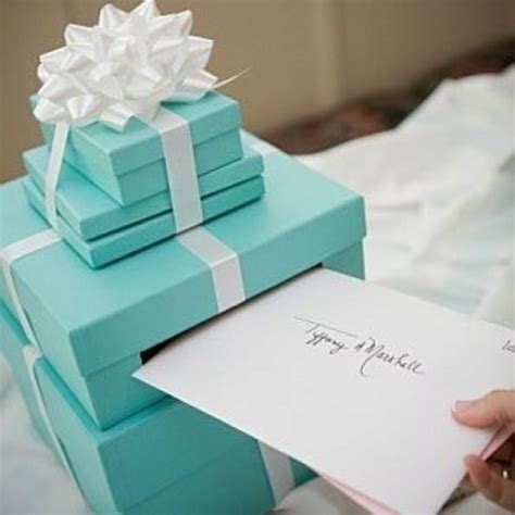 look at this nifty idea for a wishing box i love how they stacked the tiffany boxes on top of