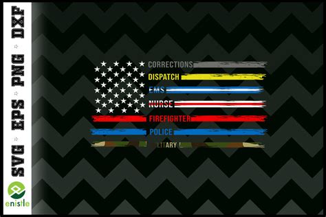 America First Responders Flag Support Graphic By Enistle · Creative Fabrica