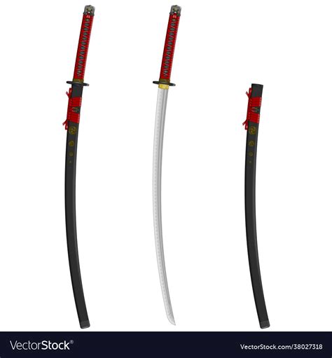 Katana Samurai Swords Royalty Free Vector Image
