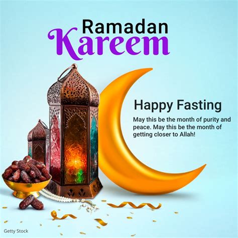 Copy Of Ramadhan Kareem Happy Fasting Greeting Postermywall