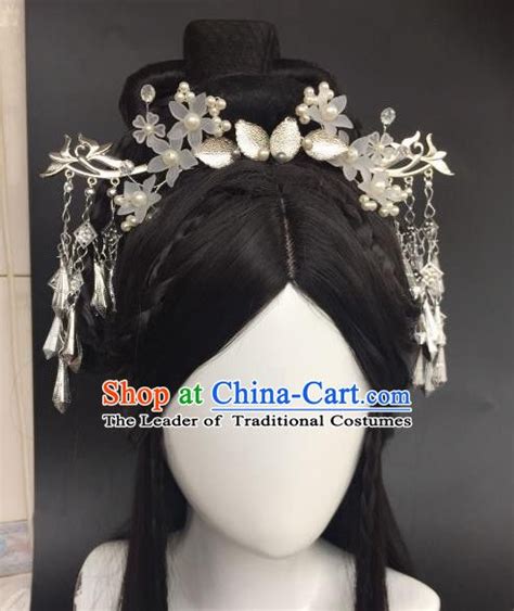 Chinese Traditional Hair Accessories Ancient Tassel Lotus Hair Clip