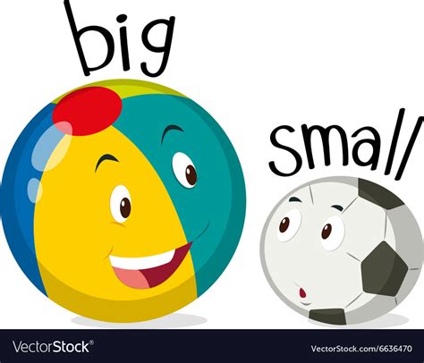 Two Balls One Big And One Small Royalty Free Vector Image