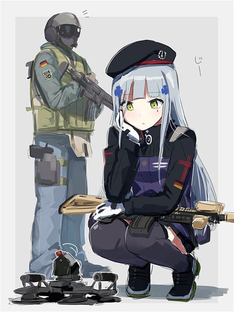 Hk416 And Jaeger Girls Frontline And 1 More Drawn By Aumann Danbooru