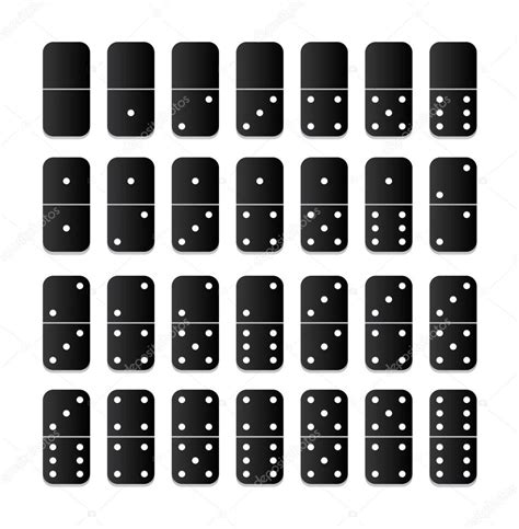 Full Set Of Domino Tiles — Stock Vector © Whitebarbie 64824959