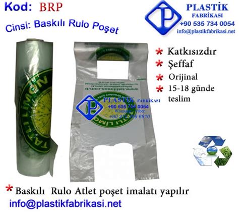 Logo Baskılı Rulo Reyon Poşeti Plastik Fabrikası Hazır Stoklu Baskılı