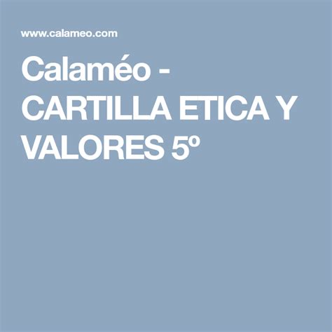 Cartilla Etica Y Valores 5º Etica Y Valores Ingles Para Preescolar