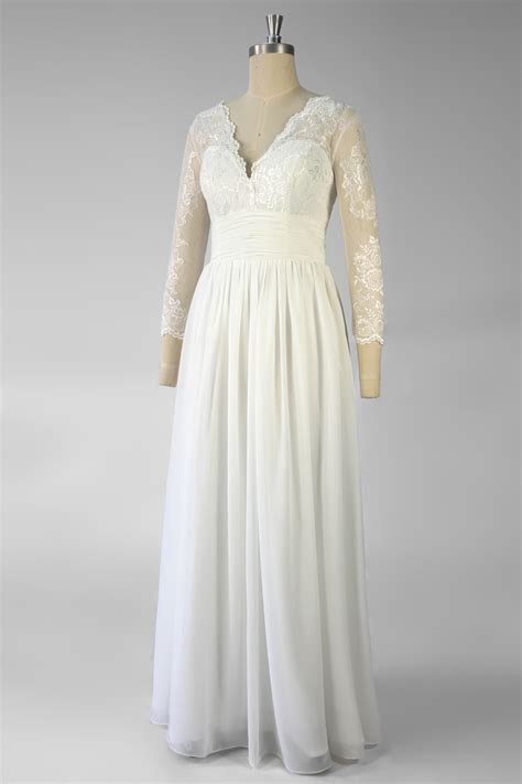Der wichtigste bestandteil jeder hochzeit ist ein hochzeitskleid. Günstig Schlicht A-Linie Chiffon Bodenlang Brautkleider ...