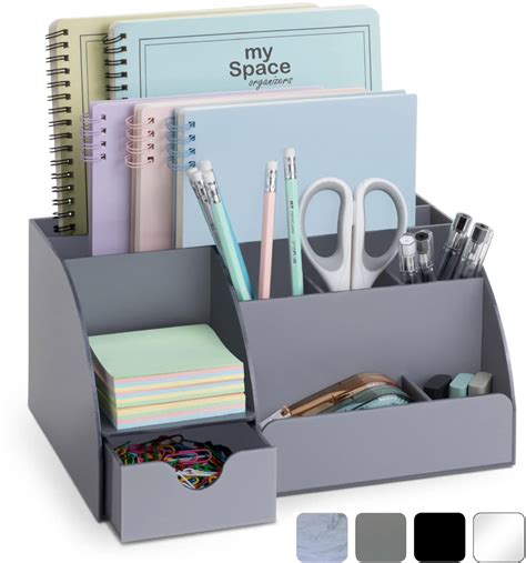 Buy My Space Organizers Grey Desk Organizer Compartments Office Supplies And Desk