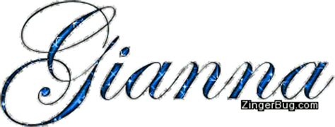 Gianna Blue Glitter Name Glitter Graphic, Greeting, Comment, Meme or GIF