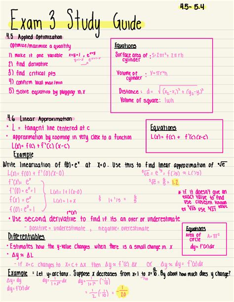 Exam 3 Study Guide Overview Of Information Learned Up To Exam 3 4