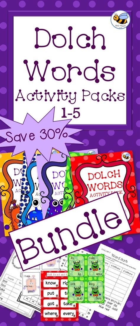 Sight Words Bundle Printables Games And Flashcards First 100 Dolch