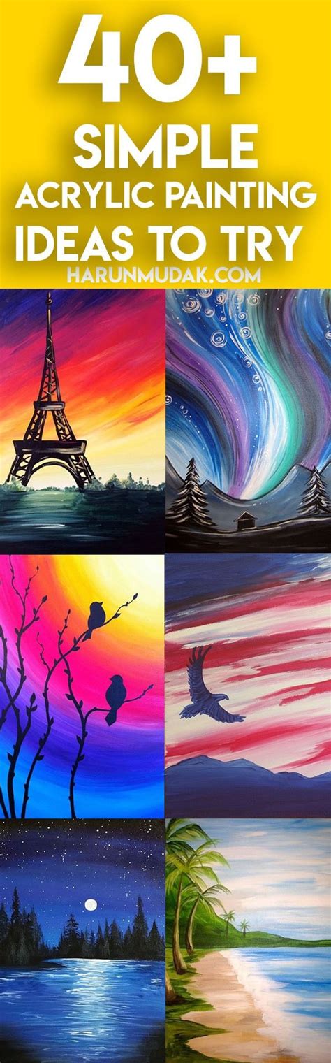 40+ Simple Acrylic Painting Ideas To Try | HM ART Contemporary