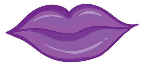 Beautiful Glossy Purple Lips Stock Illustrations 204 Beautiful Glossy