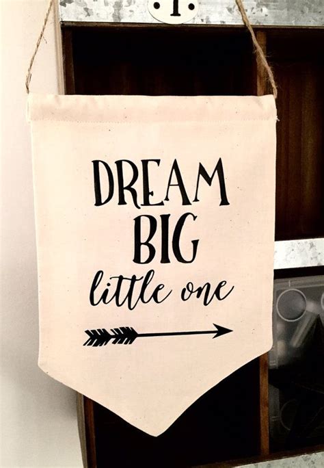 DREAM BIG Little One Wall Banner 11 x 7.5 handmade by DearOliva