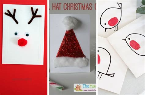 Every christmas, my daycare kids make homemade cards too, to go along with the homemade gifts they've made for their parents and grandparents. 12 EASY homemade Christmas card ideas for kids | Mums Make ...
