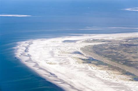 Aerial View From The Schleswig Holstein Wadden Sea National Park Stock
