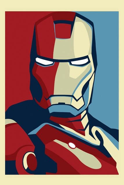 A032 Iron Man Mask Iron Man Hope Poster Art Wall Pictures For Living