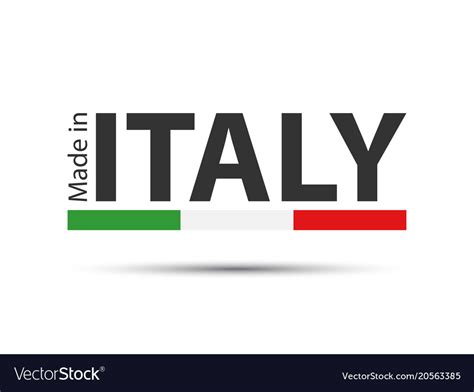 Made In Italy Colored Symbol With Italian Tricolor
