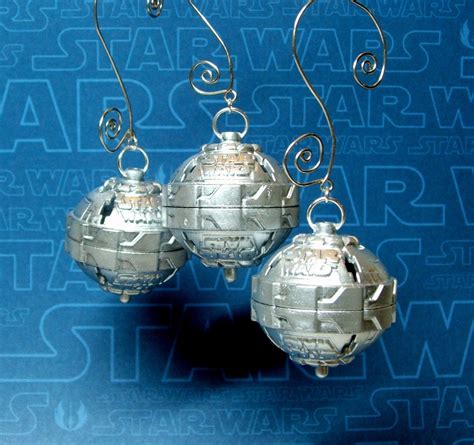 Star Wars Christmas Ornaments In Silver Set Of 3 By Molts