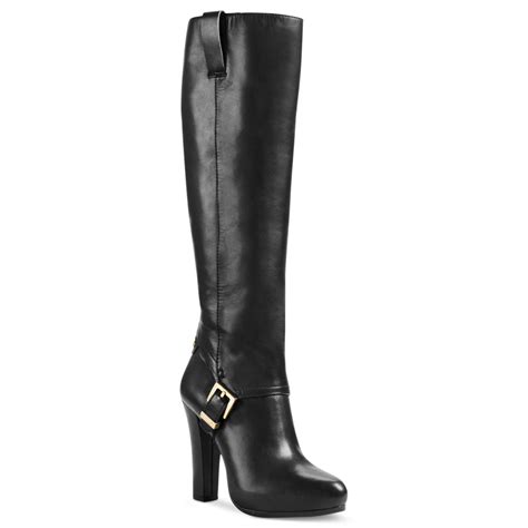 Lyst Michael Kors Tamara High Heel Dress Boots In Black