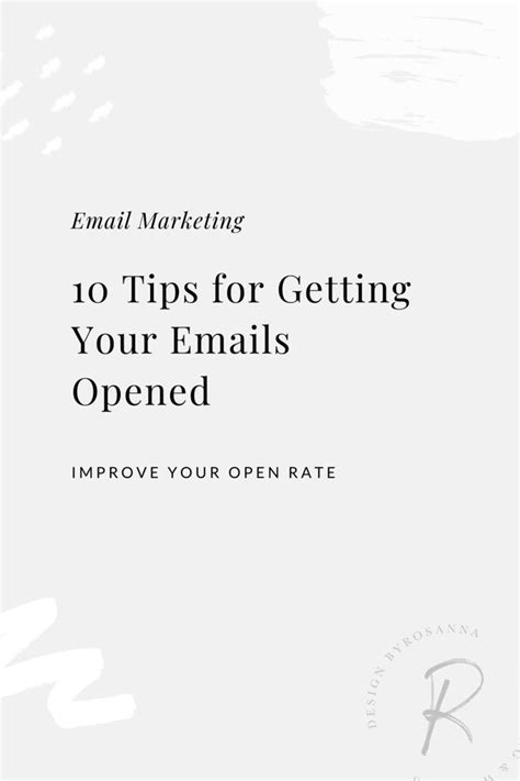 10 Tips For Improving Your Email Open Rate Byrosanna Squarespace