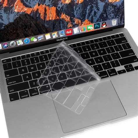 Transparent MOSISO Premium Ultra Thin TPU Keyboard Cover Only Compatible with MacBook Air 13 ...