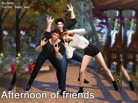 The Sims Resource Afternoon Of Friends Pose Pack