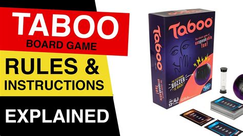 Taboo Board Game Rules And Instructions How To Play Taboo Taboo Game Explained Youtube