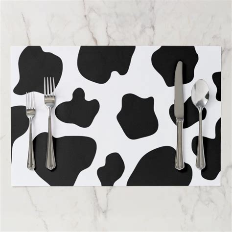 Cow Spots Farm Animal Pattern Tearaway Placemats In 2020