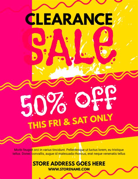 Clearance Sale Flyer Template Postermywall