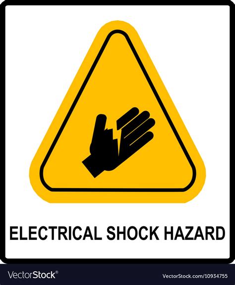 Electrical Shock Hazard Symbol Royalty Free Vector Image