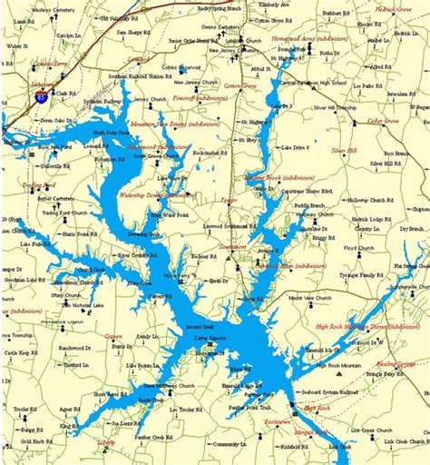 Map Of Nc Lakes Draw A Topographic Map