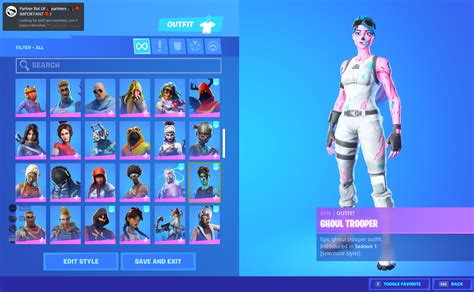 This account was used on pc. Stacked Ghoul and & Skull trooper account 160+ skins ...