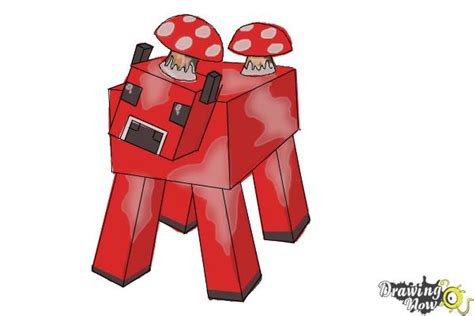 How To Draw A Mooshroom From Minecraft Drawingnow