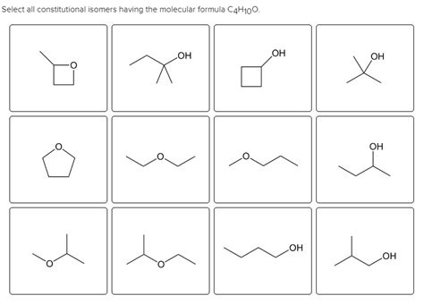 All Isomers Of C4h10o