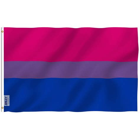 anley fly breeze 3x5 foot bi pride flag vivid color and fade proof canvas header and double