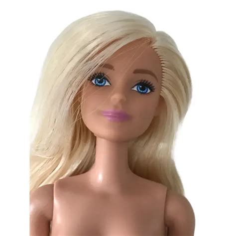 Barbie Doll Long Blonde Straight Hair Blue Eyes Nude Ooak Custom Replacement Picclick