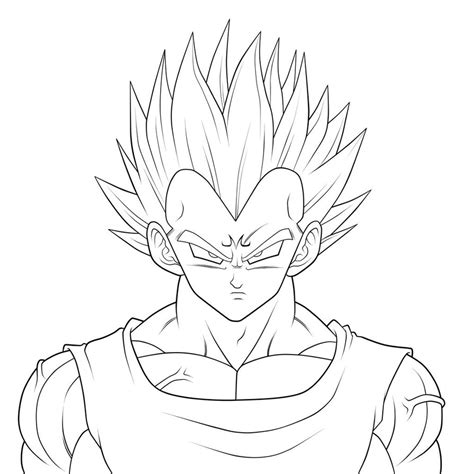 Then, start sketching curly super saiyan hair. Dragon Ball Z Drawing Vegeta at GetDrawings | Free download