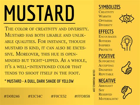 Mustard Color Meaning The Color Mustard Symbolizes Creativity And