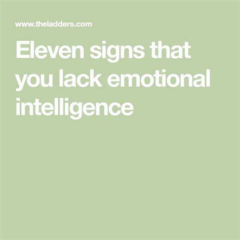 The Words Eleven Signs That You Lack Emotional Intelligence