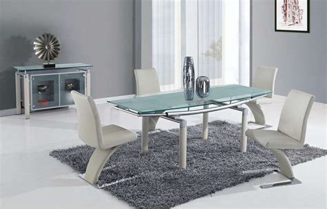Frosted Glass Dining Table Set