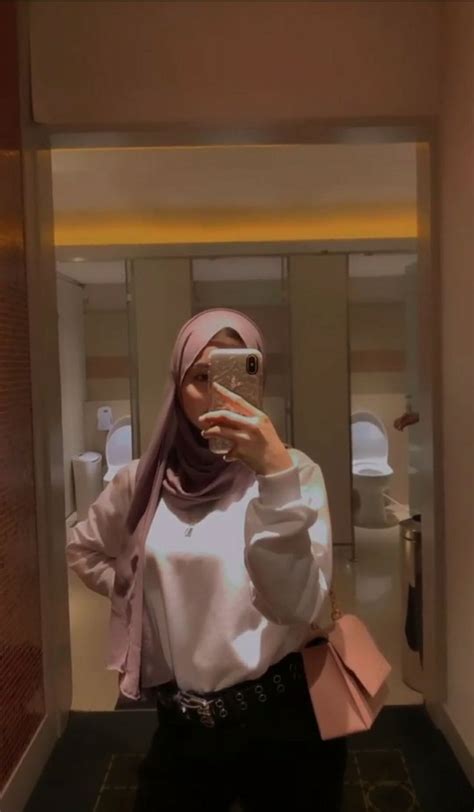Ootd Mirror Selfie Hijab Fashion Girls Ootd Beautiful Hijab