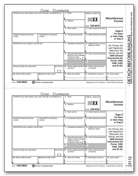 Efile form 1099 misc from everywhere. 1099-MISC, Laser, Payer/State Copy C or 2 for 2019 | 82628 ...