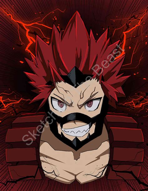 Unbreakable Red Riot My Hero Academia Print ⋆ Sketching The Beast J