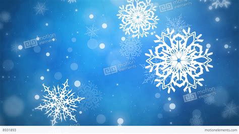 Christmas Flakes Blue Looped Stock Animation 8931893