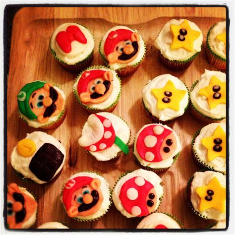 Mario cupcake recipes and cute cookies | 10 cute cupcake decorating design ideas for party ▽ link video Mario themed cupcakes | Themed cupcakes, Food, Cupcakes