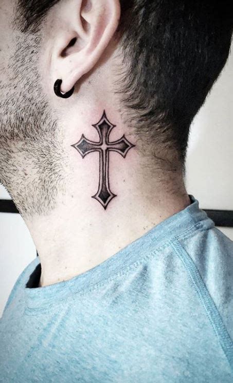 Neck Tattoos For Men Cross Best Tattoo Ideas