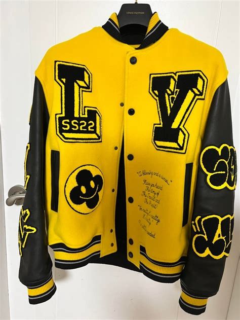 Mens Louis Vuitton Varsity Jacket Mens Yellow Patch Varsity Jacket