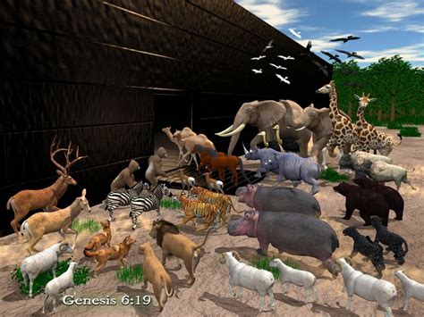 Animals Entering Noahs Ark Canonquest Digital Art Religion