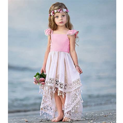 Adorable Tassel Dress For Girls Beach Dress Summer Kids Sleeveless